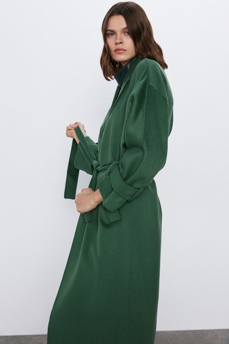 Image 3 of BELTED COAT WITH FULL SLEEVES from Zara
