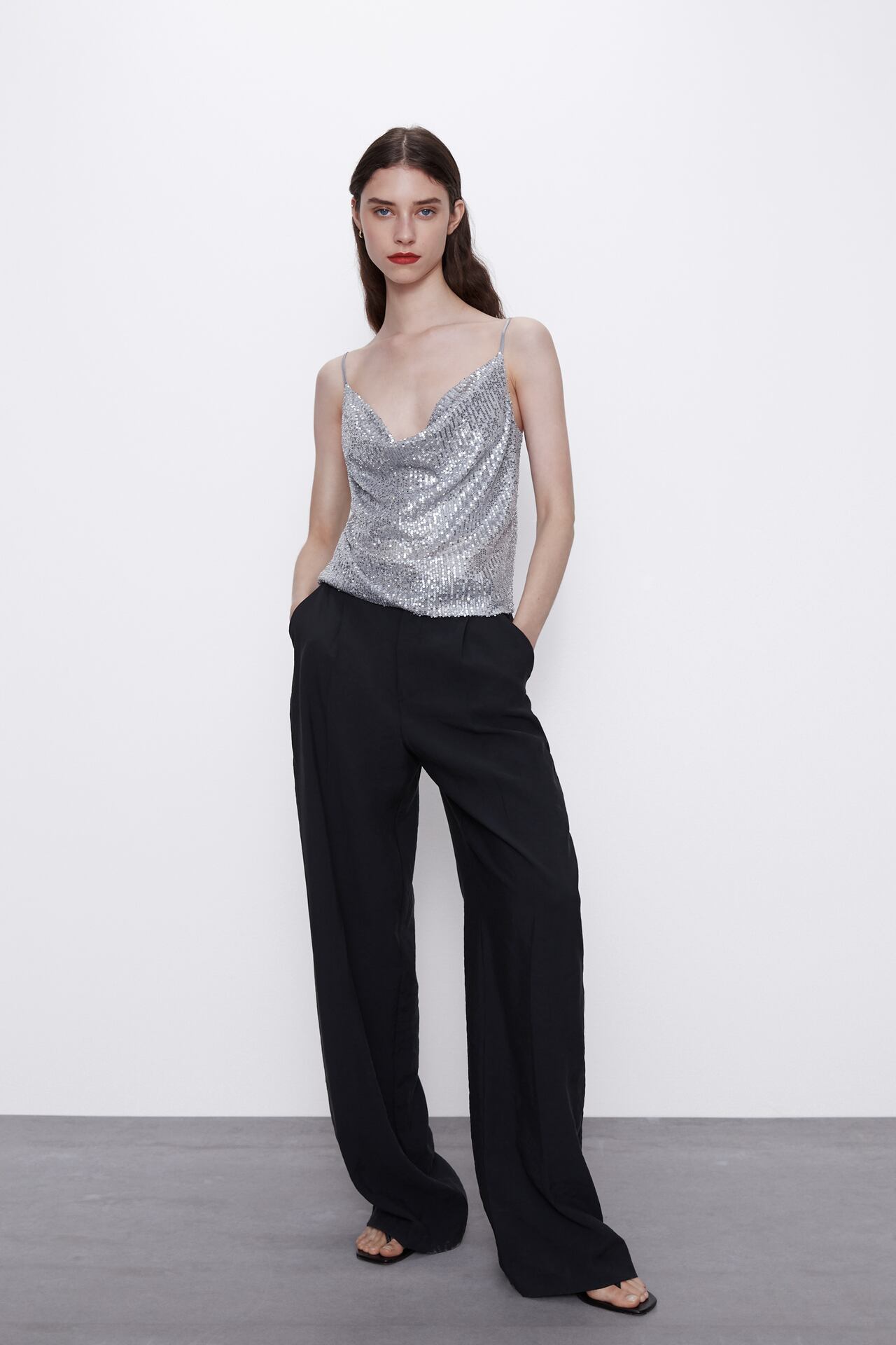 Image 1 of SEQUINNED TOP from Zara