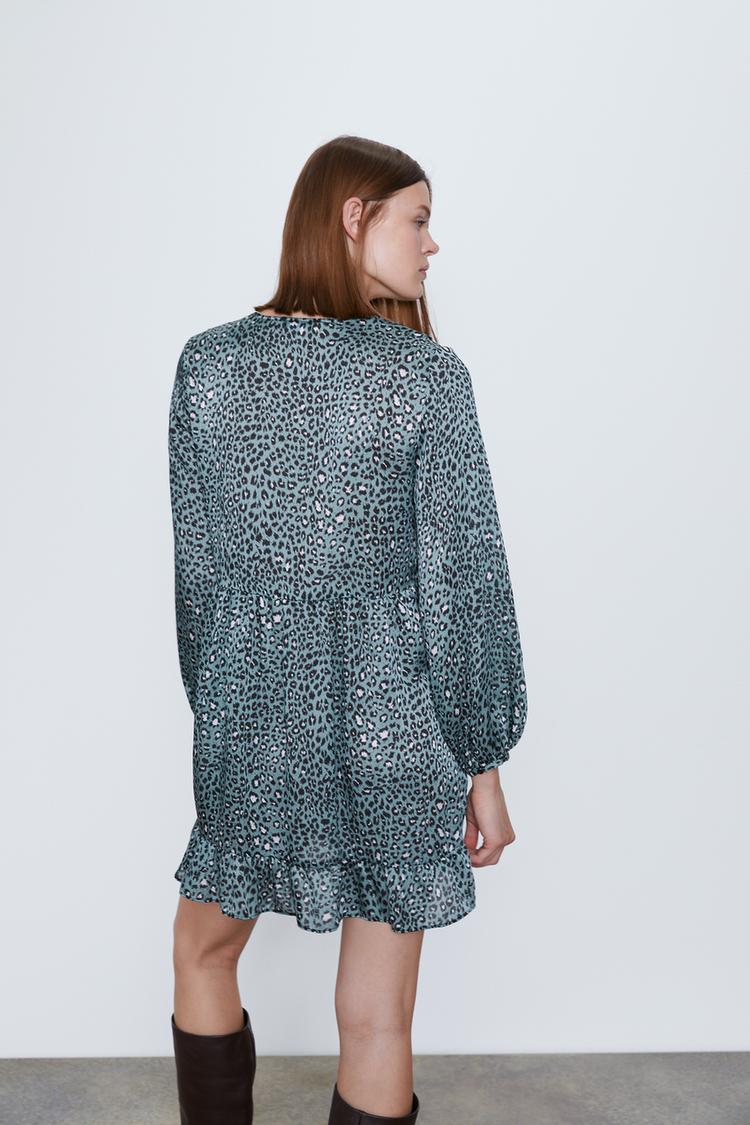 Jurk Met Dierenprint Zara Belgie