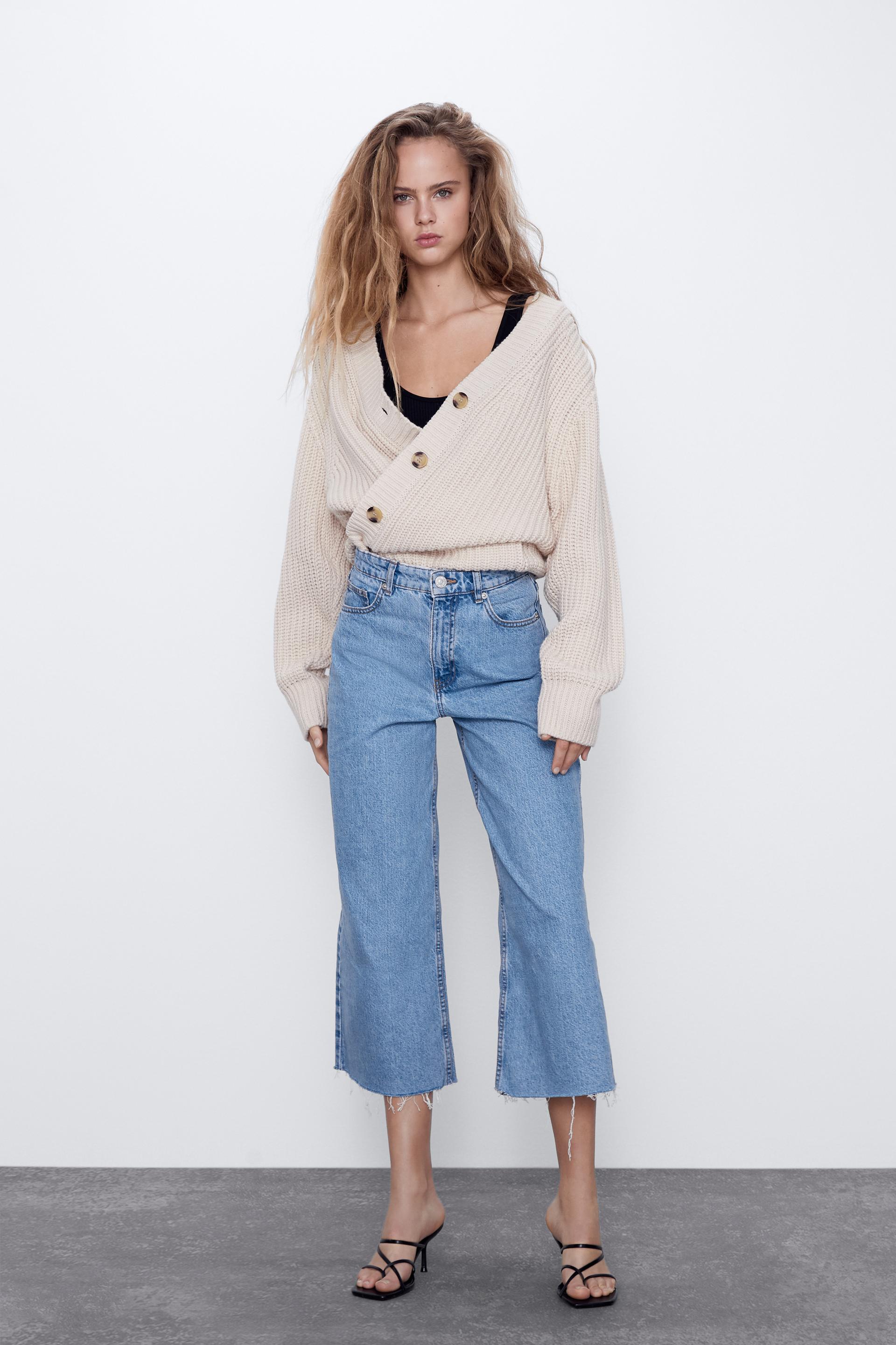 Hi Rise Culotte Jeans Trf Zara International