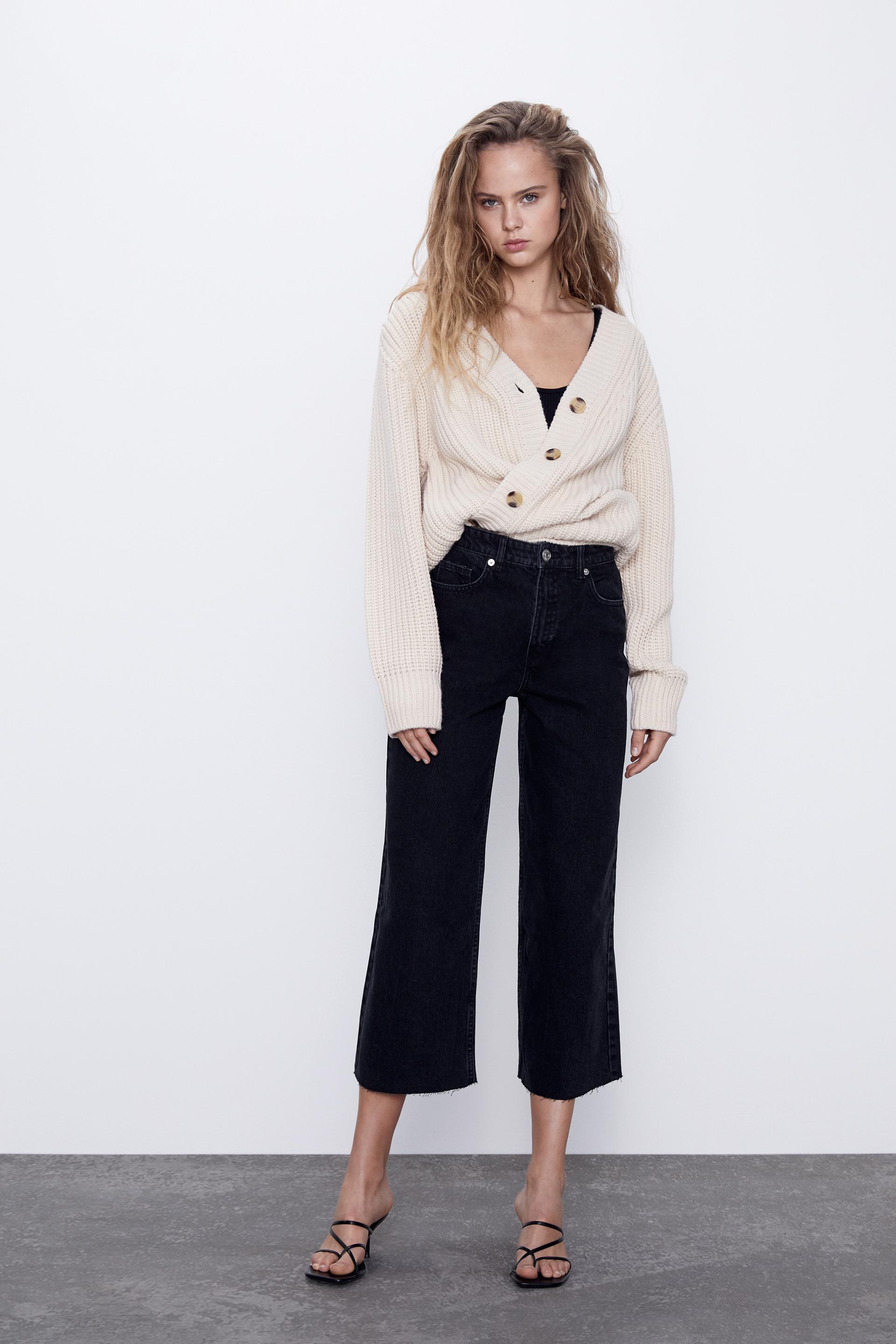 Hi Rise Culotte Jeans Trf Zara International