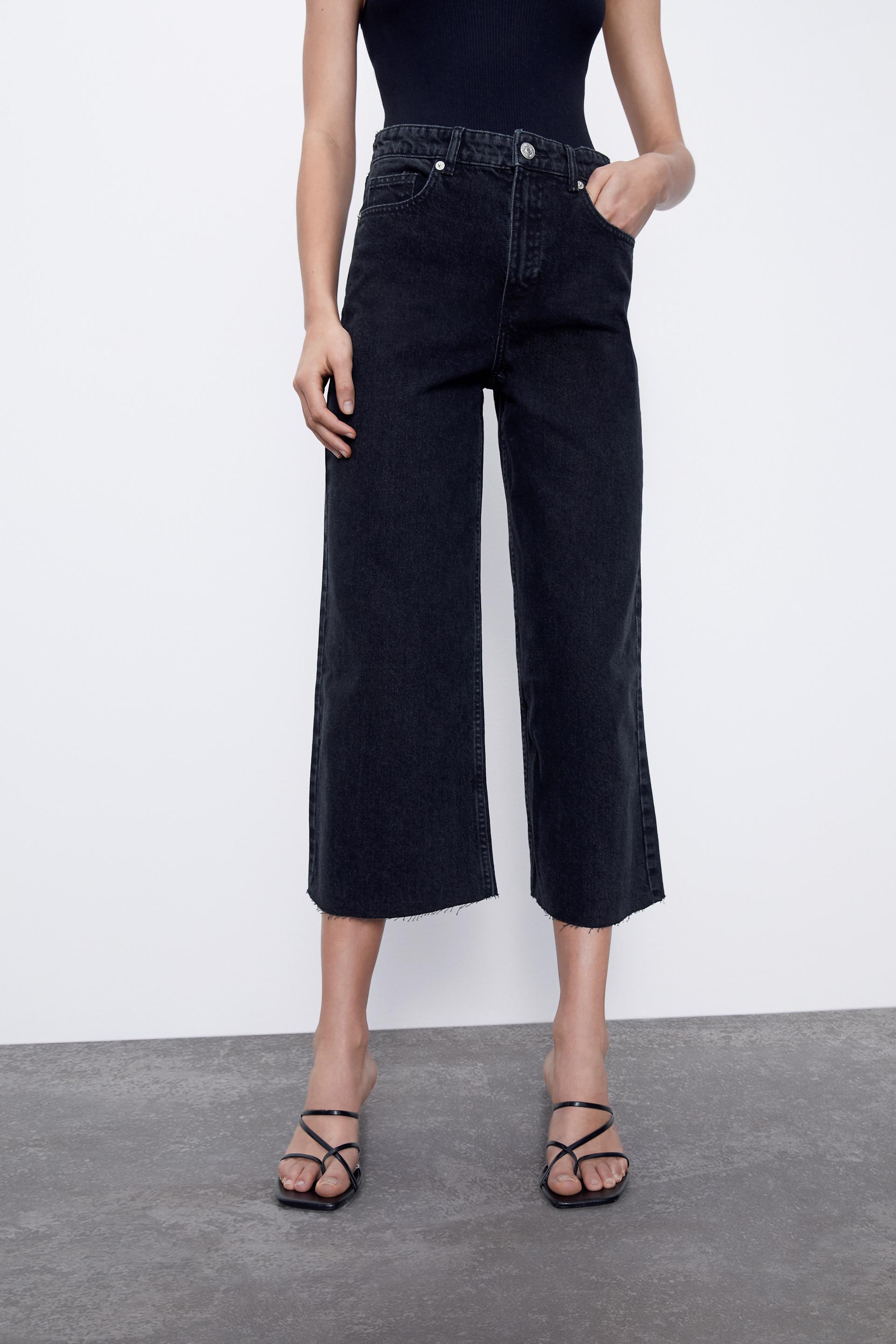 Hi Rise Culotte Jeans Trf Zara Colombia