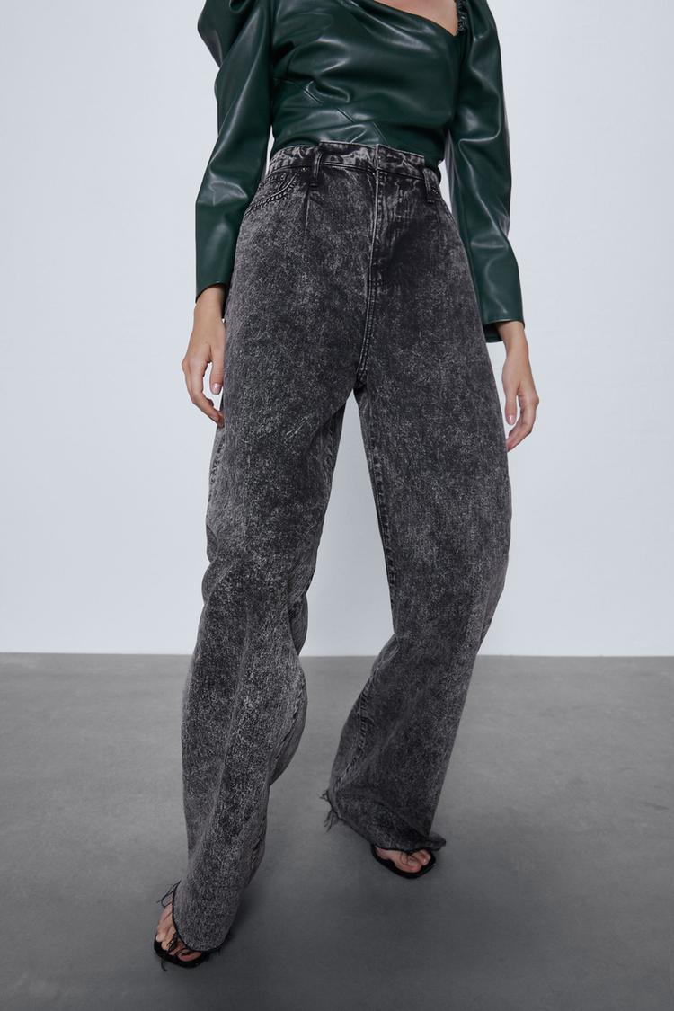 Jeans Zw Premium 80s Acid Wash Extra Largo Zara Espana