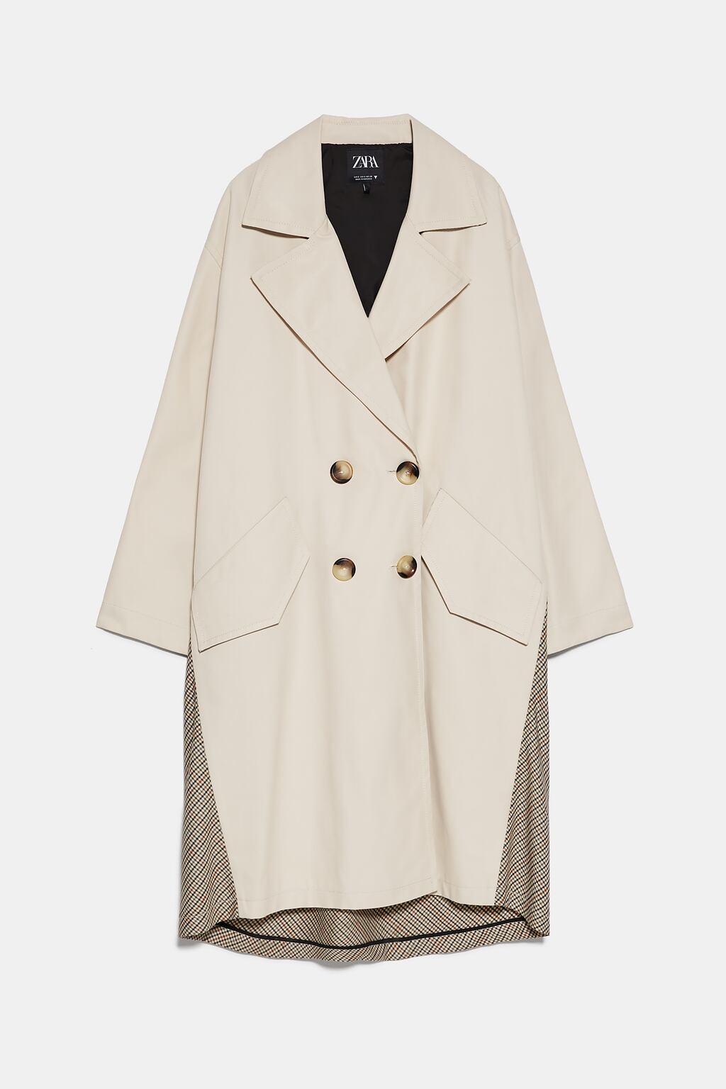 Image 1 of CONTRAST OVERSIZED TRENCH COAT from Zara