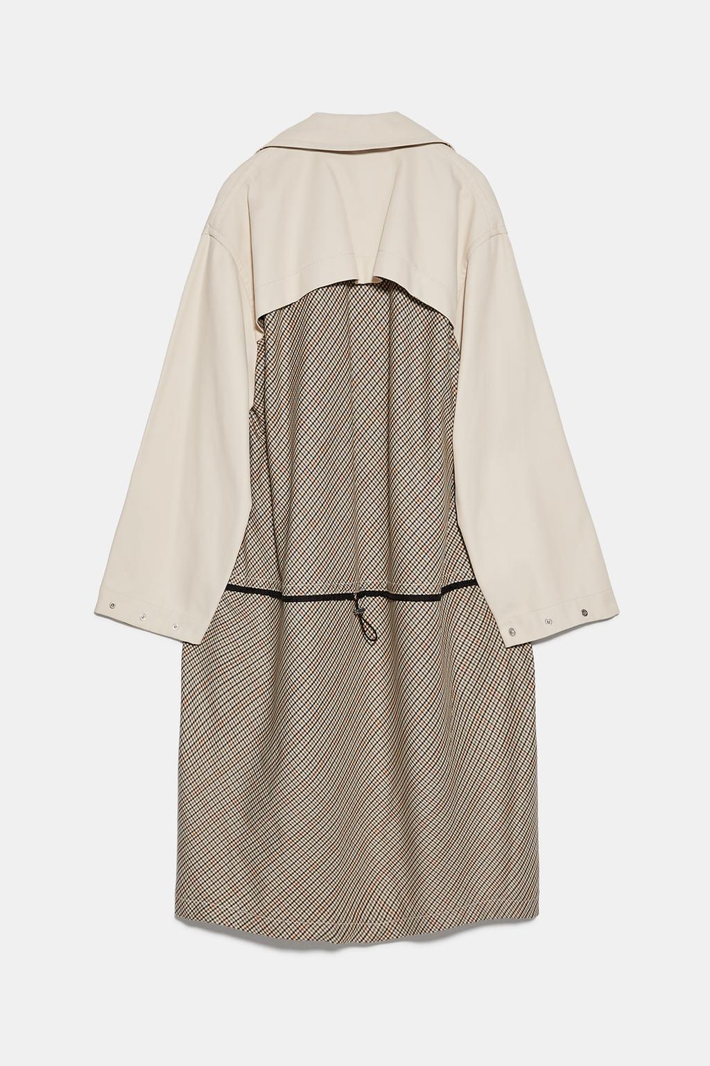 Image 2 of CONTRAST OVERSIZED TRENCH COAT from Zara