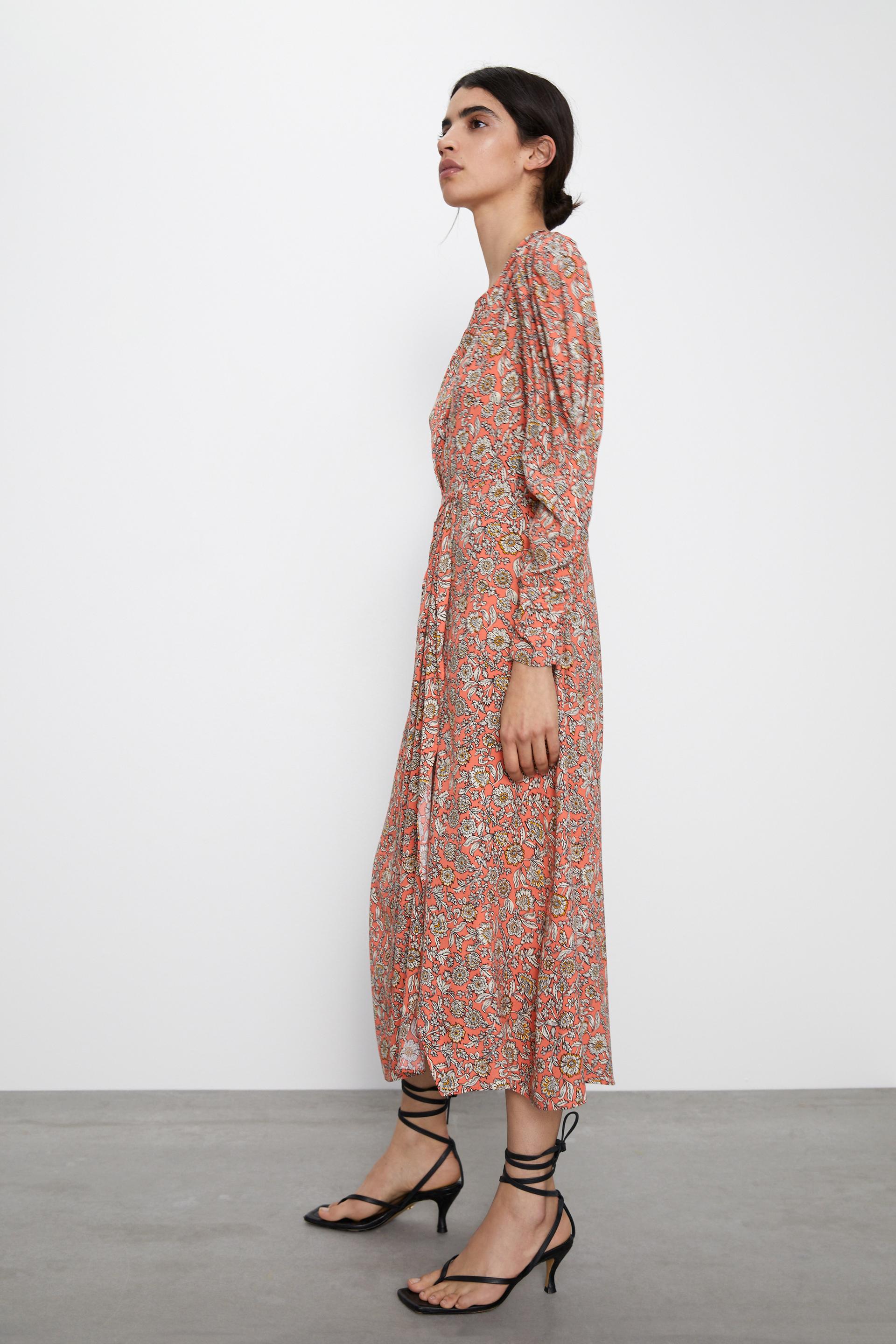 プリント柄ドレープワンピース Zara Japan 日本