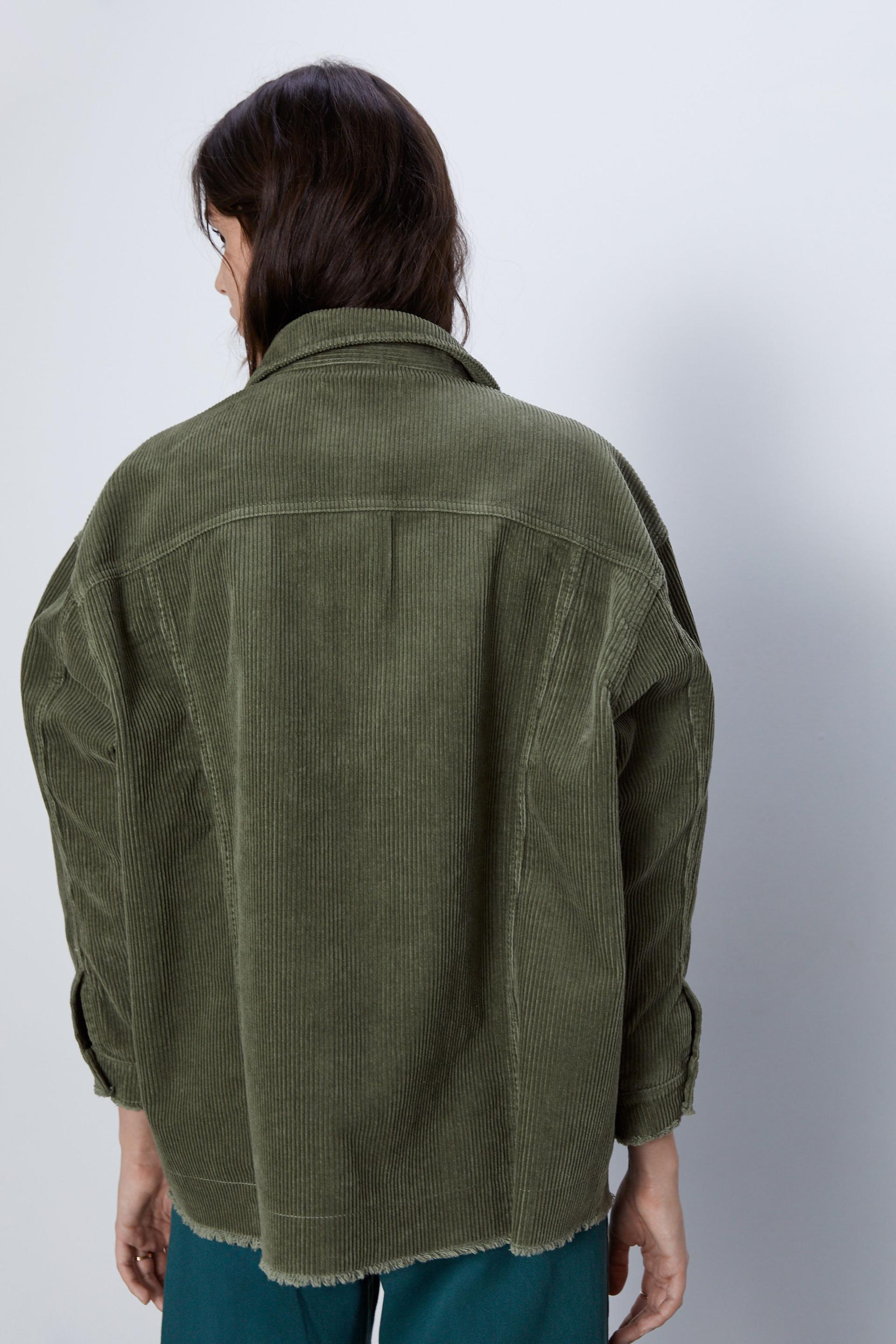 Oversize Uberhemd Aus Kord Mit Taschen Zara Deutschland Germany