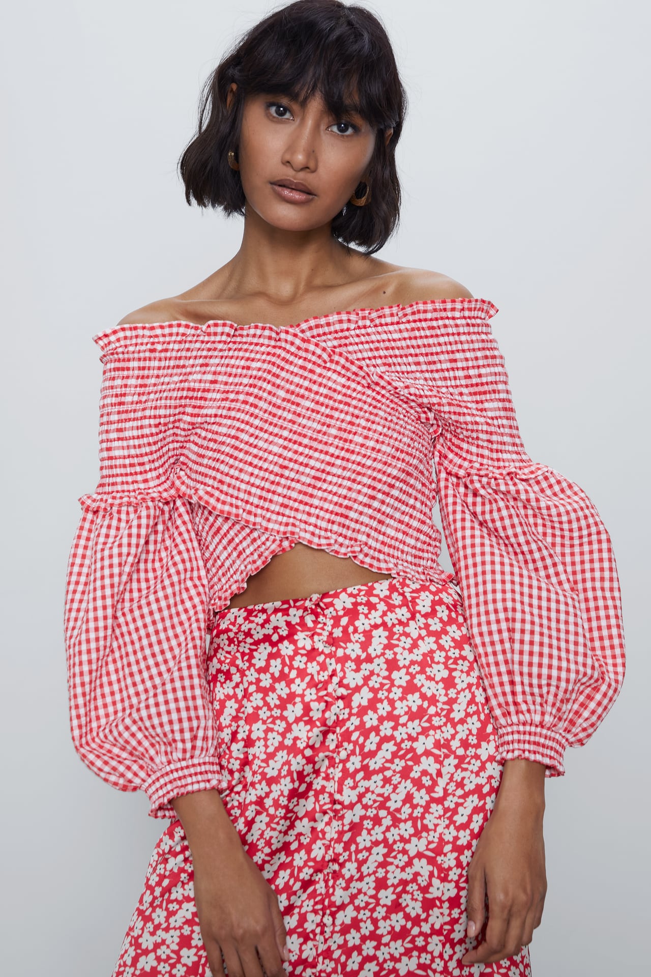 Image 2 of GINGHAM TOP from Zara