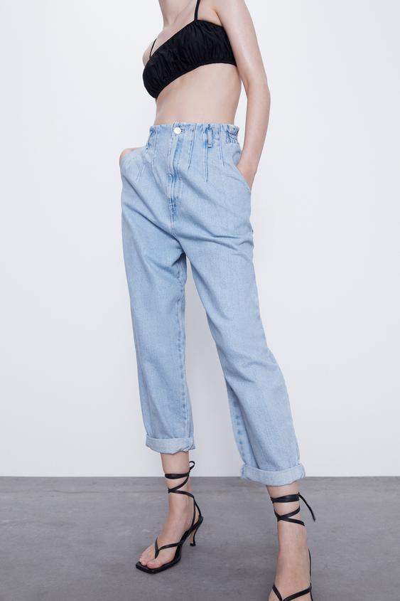 Paperbag Jeans Trf Zara United States