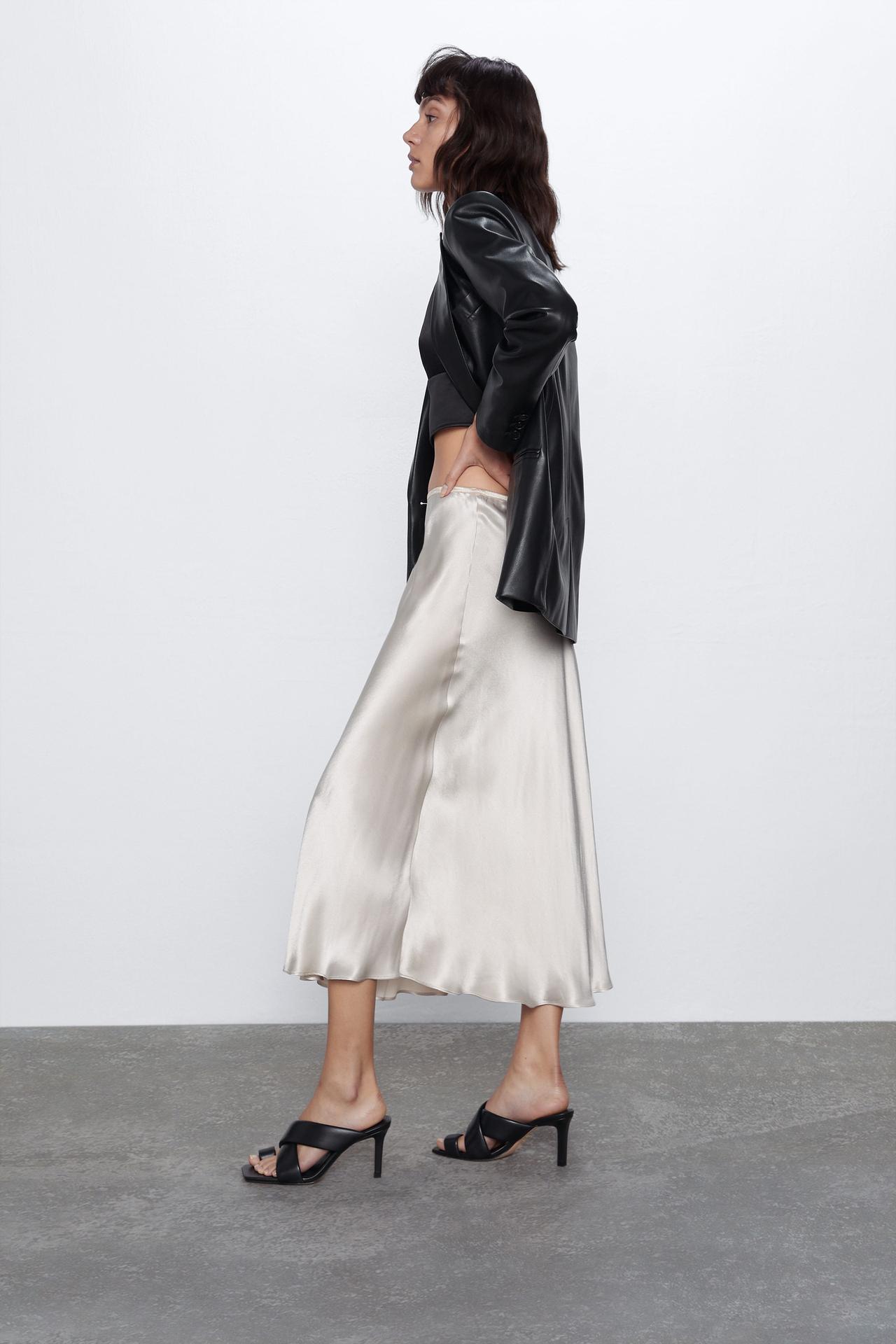 Image 4 of SATIN SKIRT from Zara
