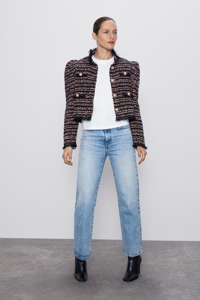 パールビーズ付きツイードジャケット Zara Japan 日本 パールビーズ付きツイードジャケット Zara Japan 日本