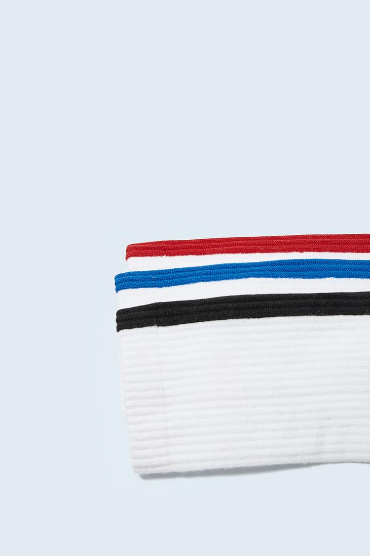 Pack Of Socks With Jacquard Stripes Zara Saudi Arabia