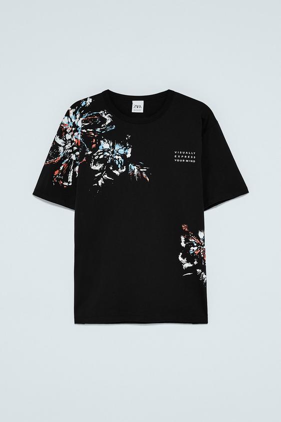Floral Print T Shirt Zara Malta