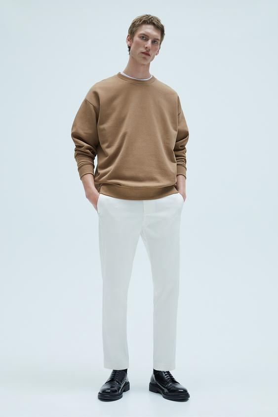 Men S White Trousers New Collection Online Zara Denmark