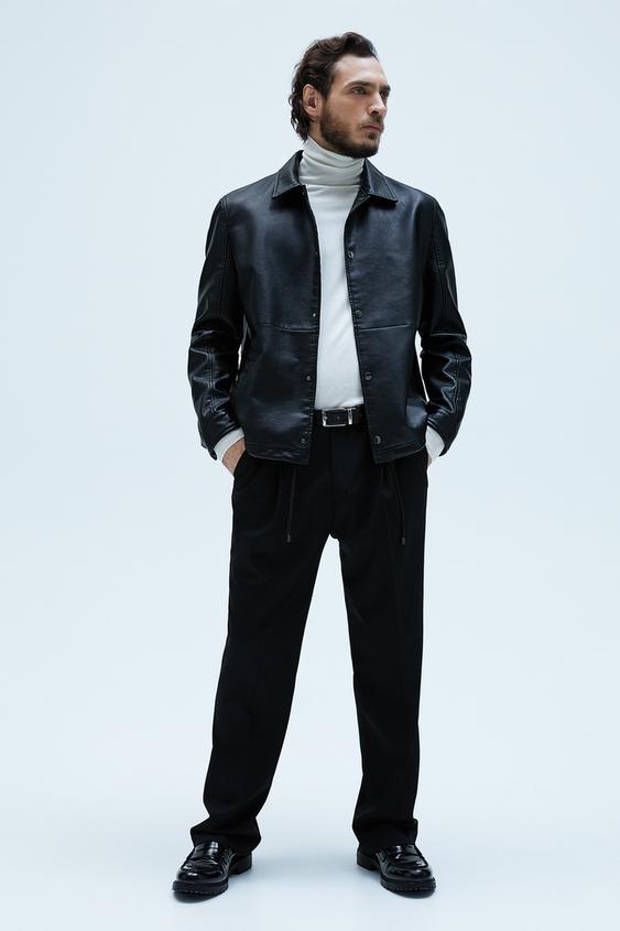 Faux Leather Coach Jacket Zara Austria - Faux Leather Jacket Zara Man Faux Leather Coach Jacket Zara Austria - Faux Leather Jacket Zara Man