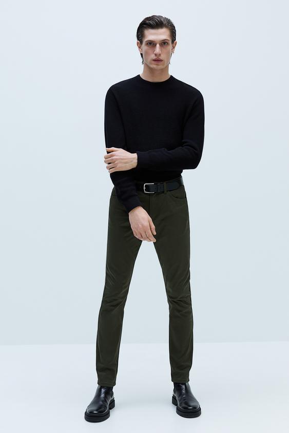 COLOURED SKINNY TROUSERS