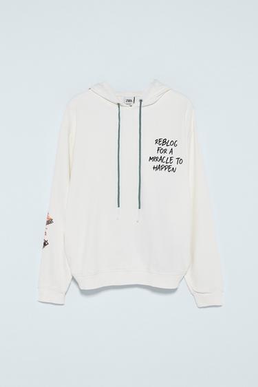 sweat à capuche homme zara