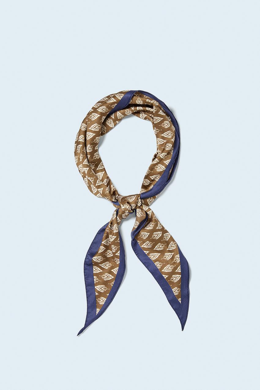 Image 1 of LONG LEAF PRINT BANDANA from Zara