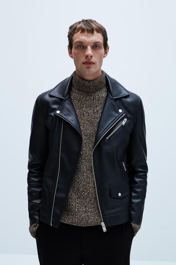 Giubbotto Biker Effetto Pelle Zara Italia Italy