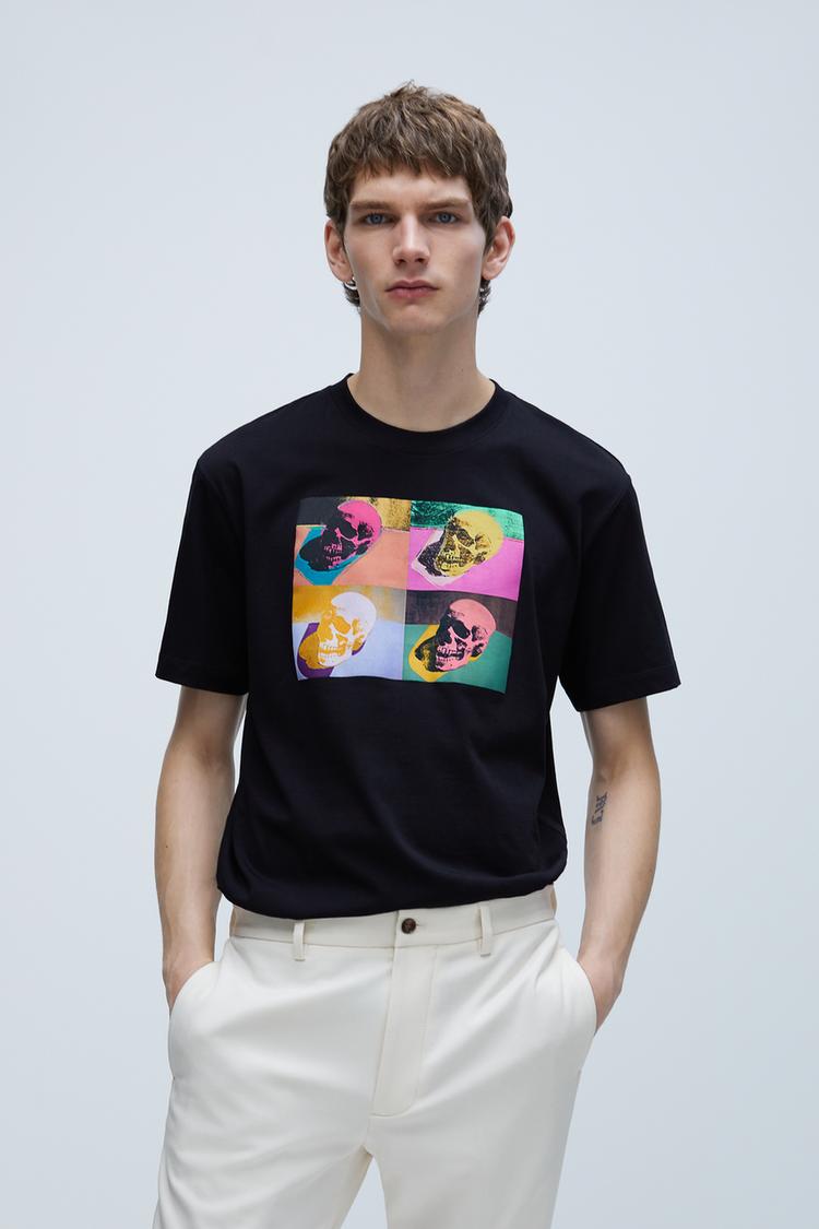 Andy Warhol Skull T Shirt Zara United Kingdom