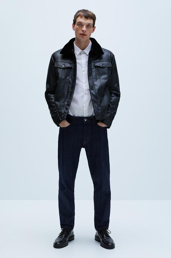 Men S Faux Leather Jackets Zara United Kingdom Men S Faux Leather Jackets Zara
