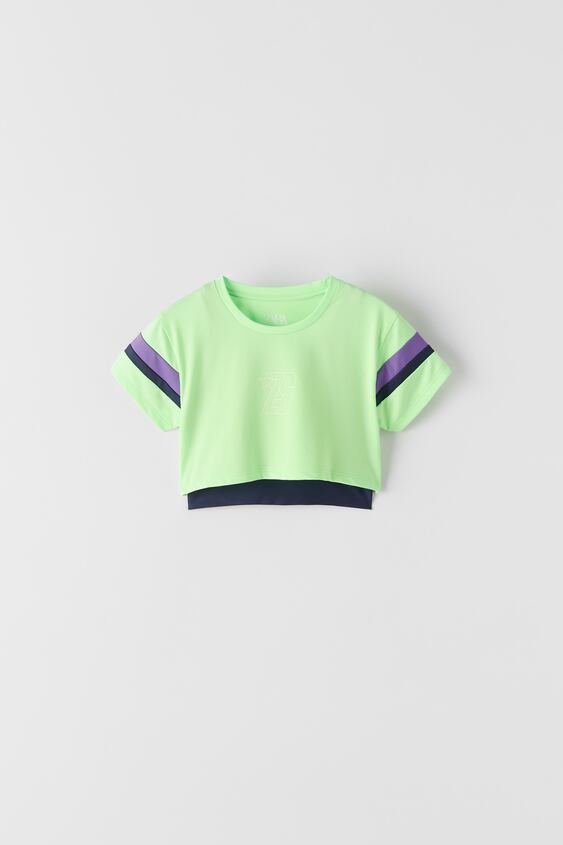 SPORTY CROPPED T-SHIRT