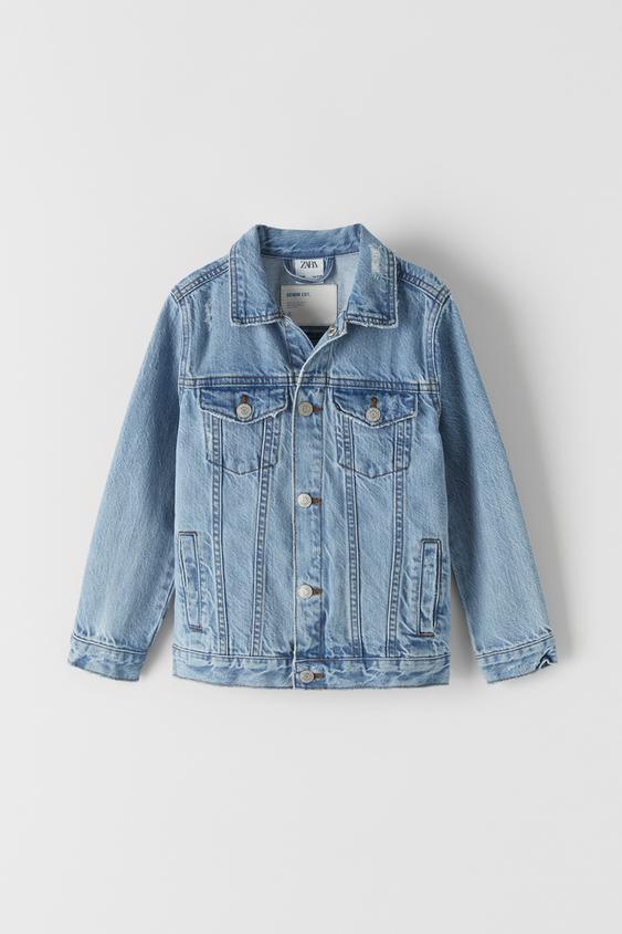 FADED RIPPED DENIM JACKET