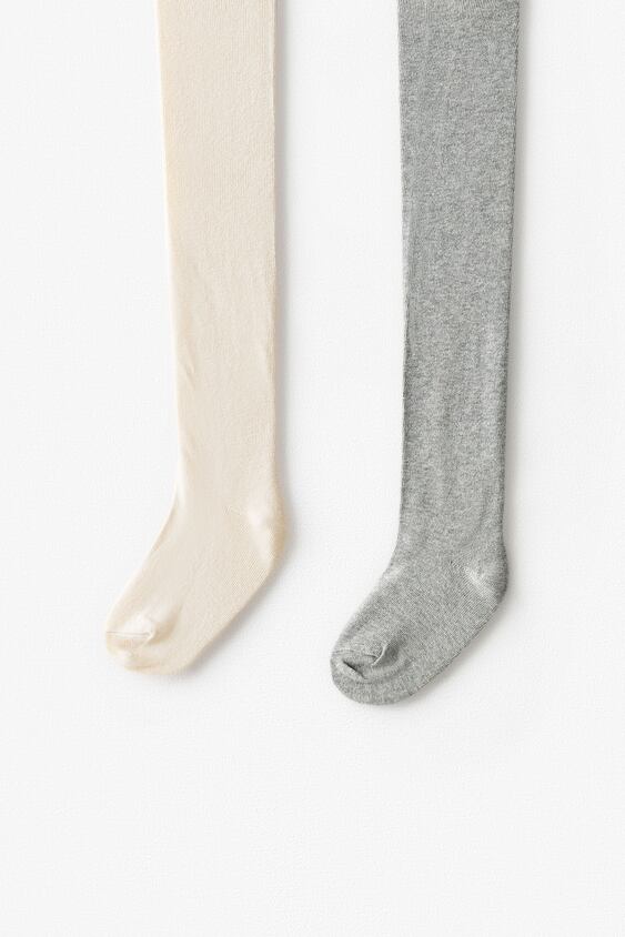 2-PACK OF PLAIN TIGHTS