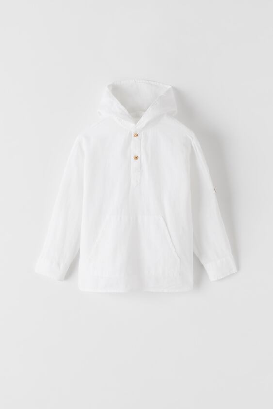HOODED SHIRT WITH POCKET