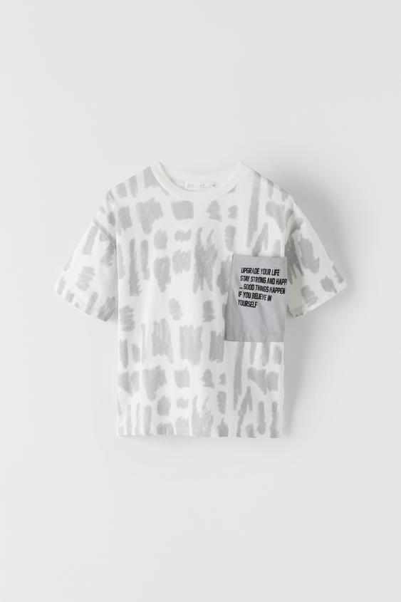 PAINT-SPLATTER POCKET T-SHIRT