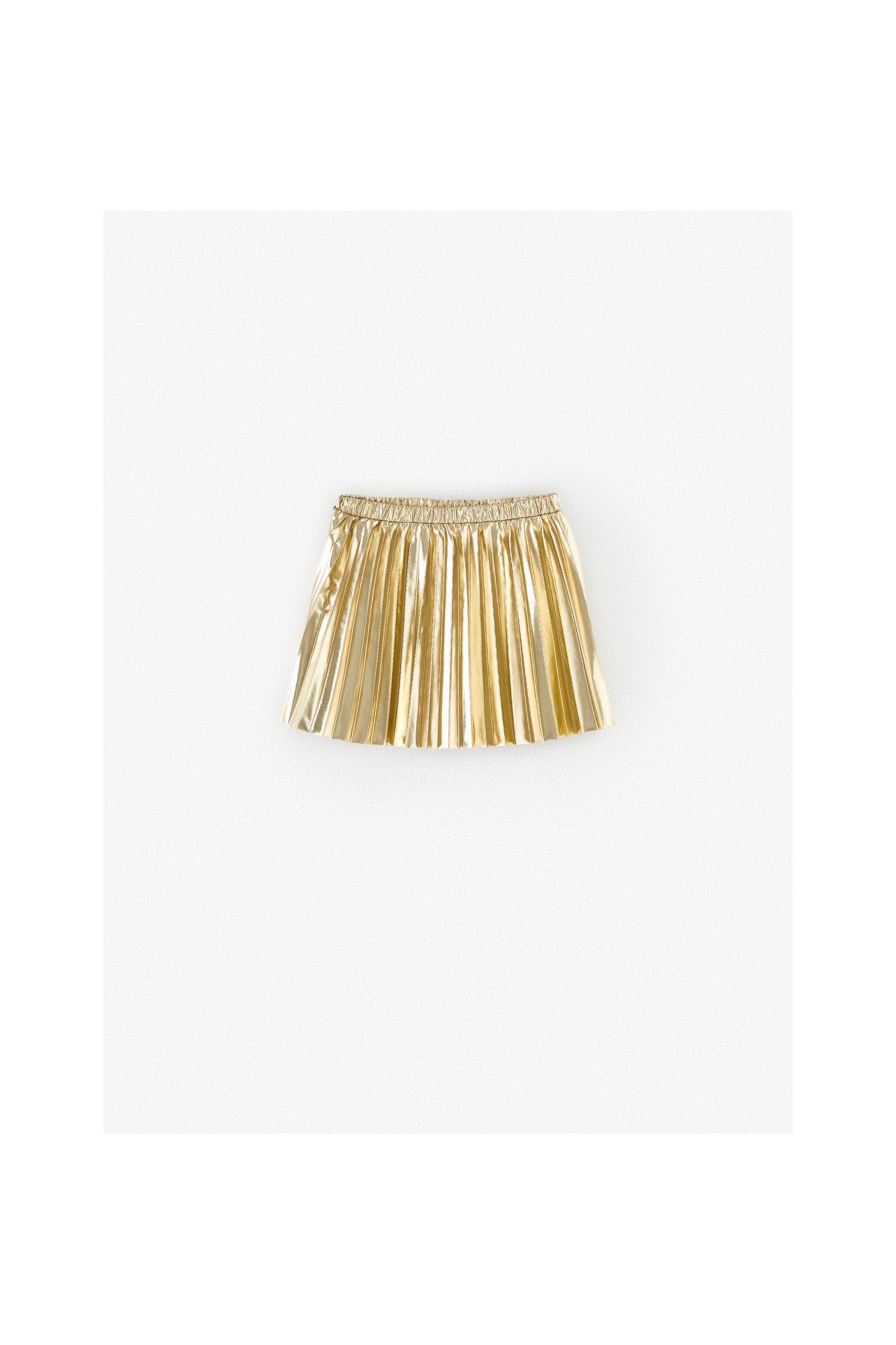 METALLIC ACCORDION PLEAT SKIRT