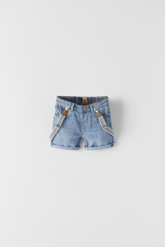 Summer Strap Denim Shorts