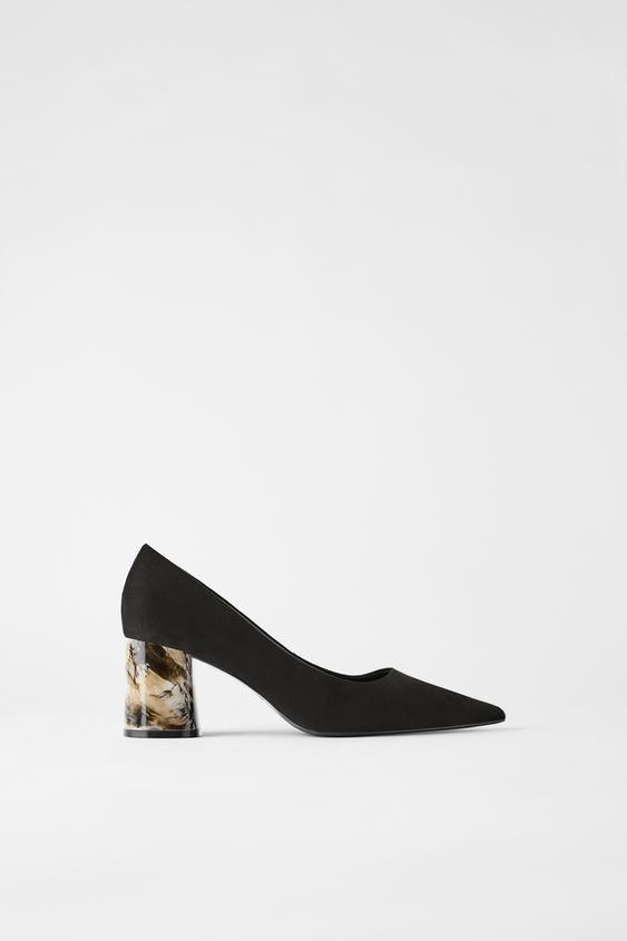 Zapato Tacon Medio Efecto Marmol Zara Peru Peru