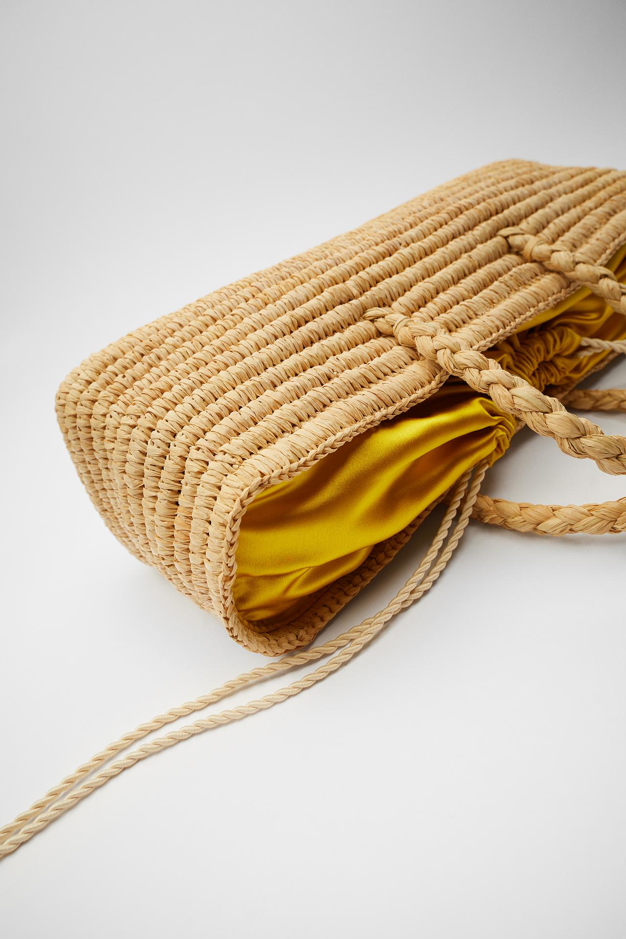 Image 6 of NATURAL RAFFIA BASKET BAG from Zara