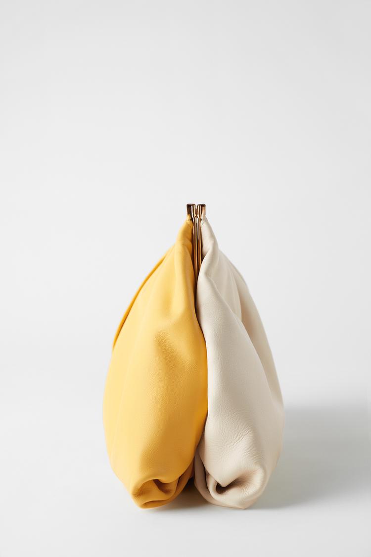 Image 1 of DOUBLE COMPARTMENT LEATHER CROSSBODY BAG from Zara