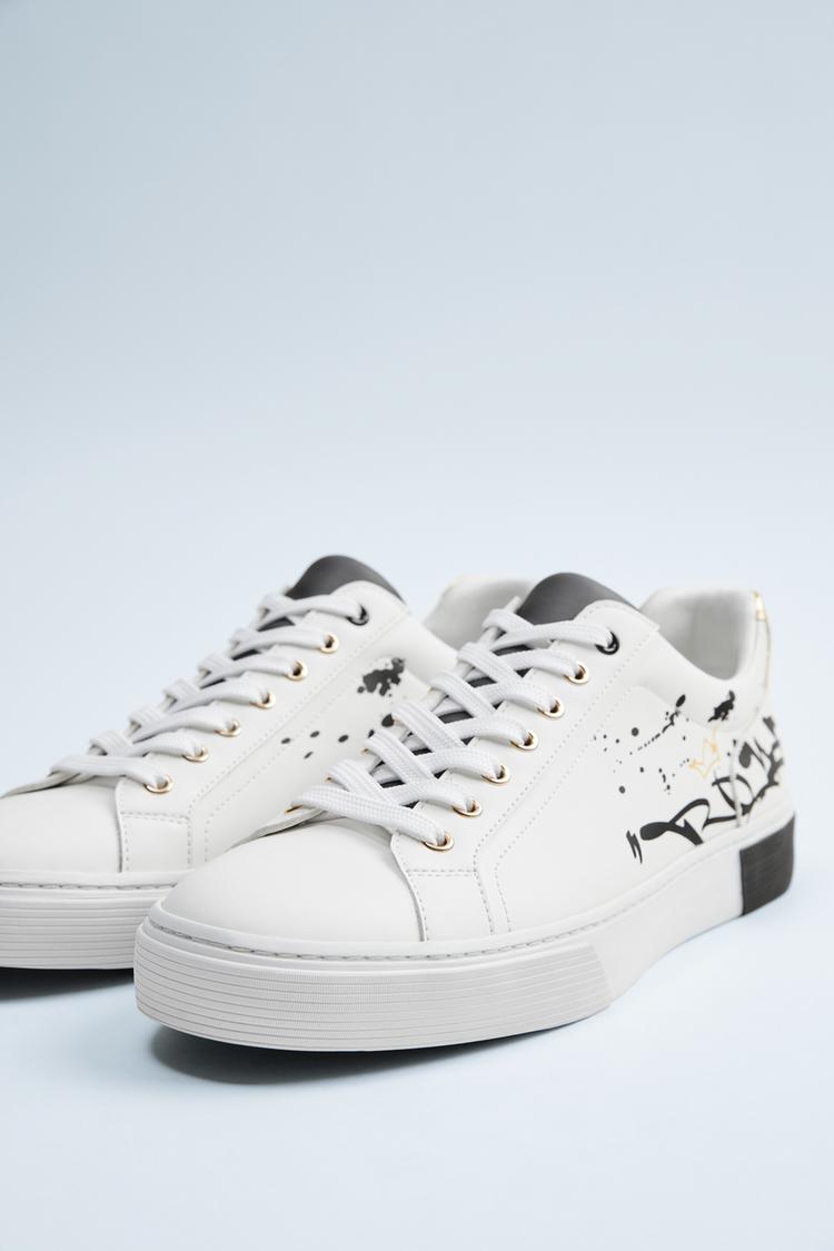 Paint Look Sneakers Zara United States