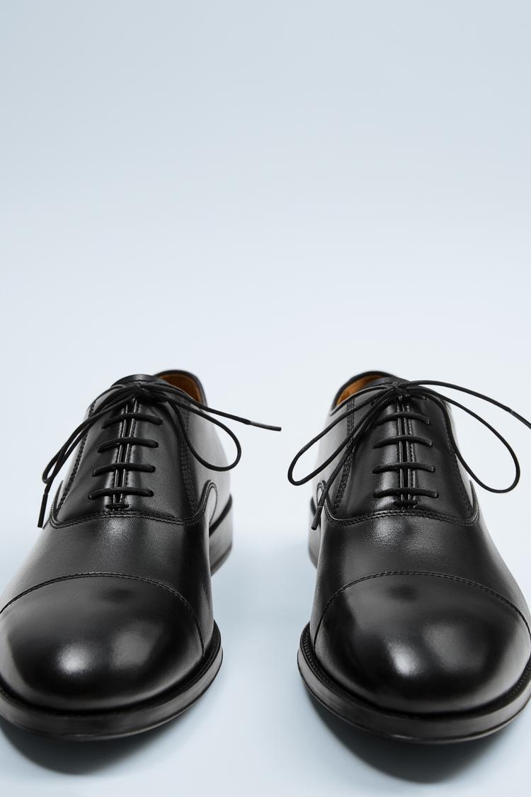 Kostuumschoenen Van Zwart Leer Zara Nederland