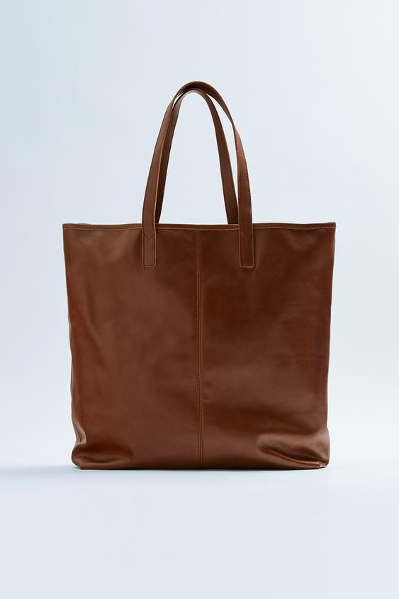 Brown Leather Tote Bag Zara South Africa
