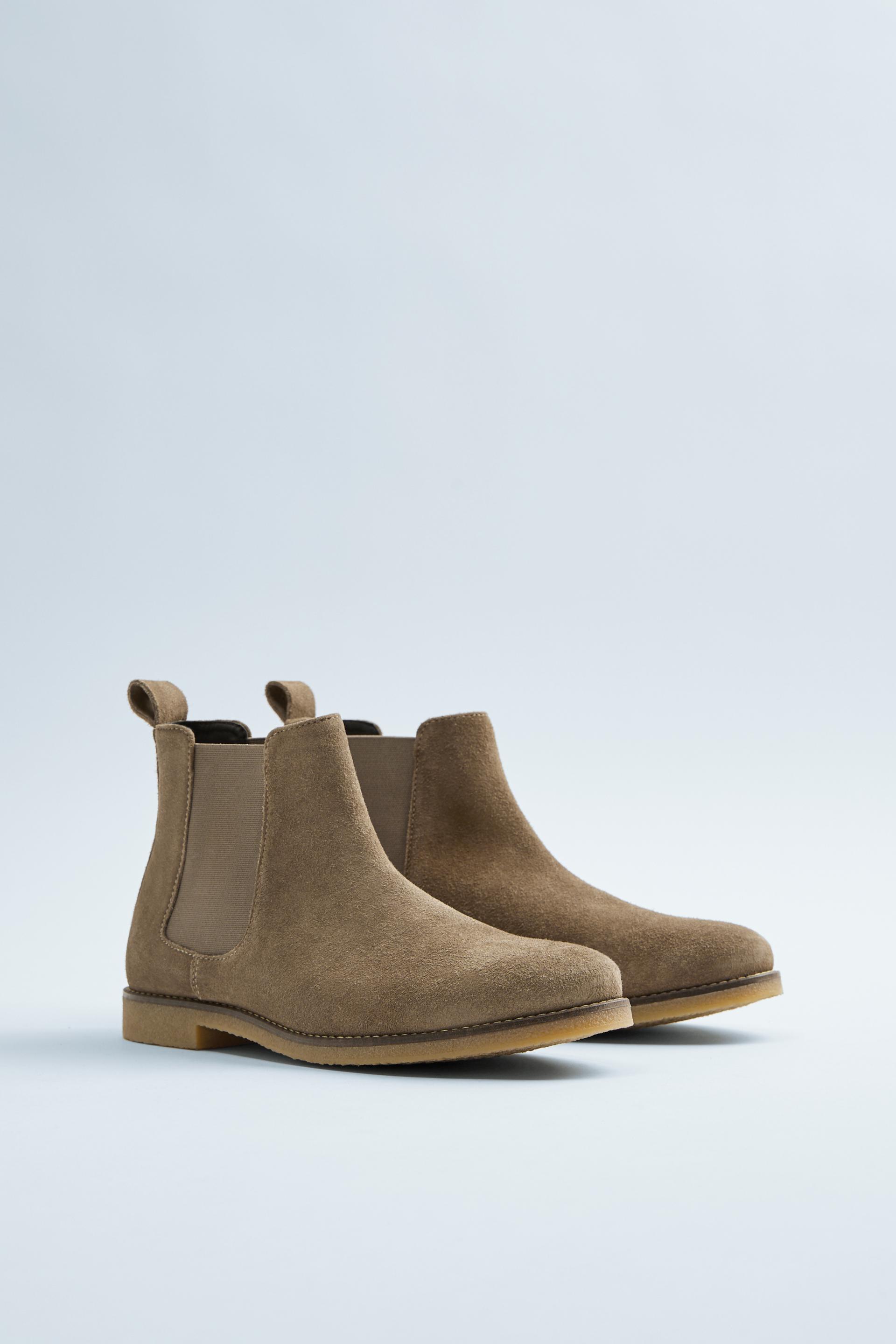 Split Suede Leather Ankle Boots Zara India
