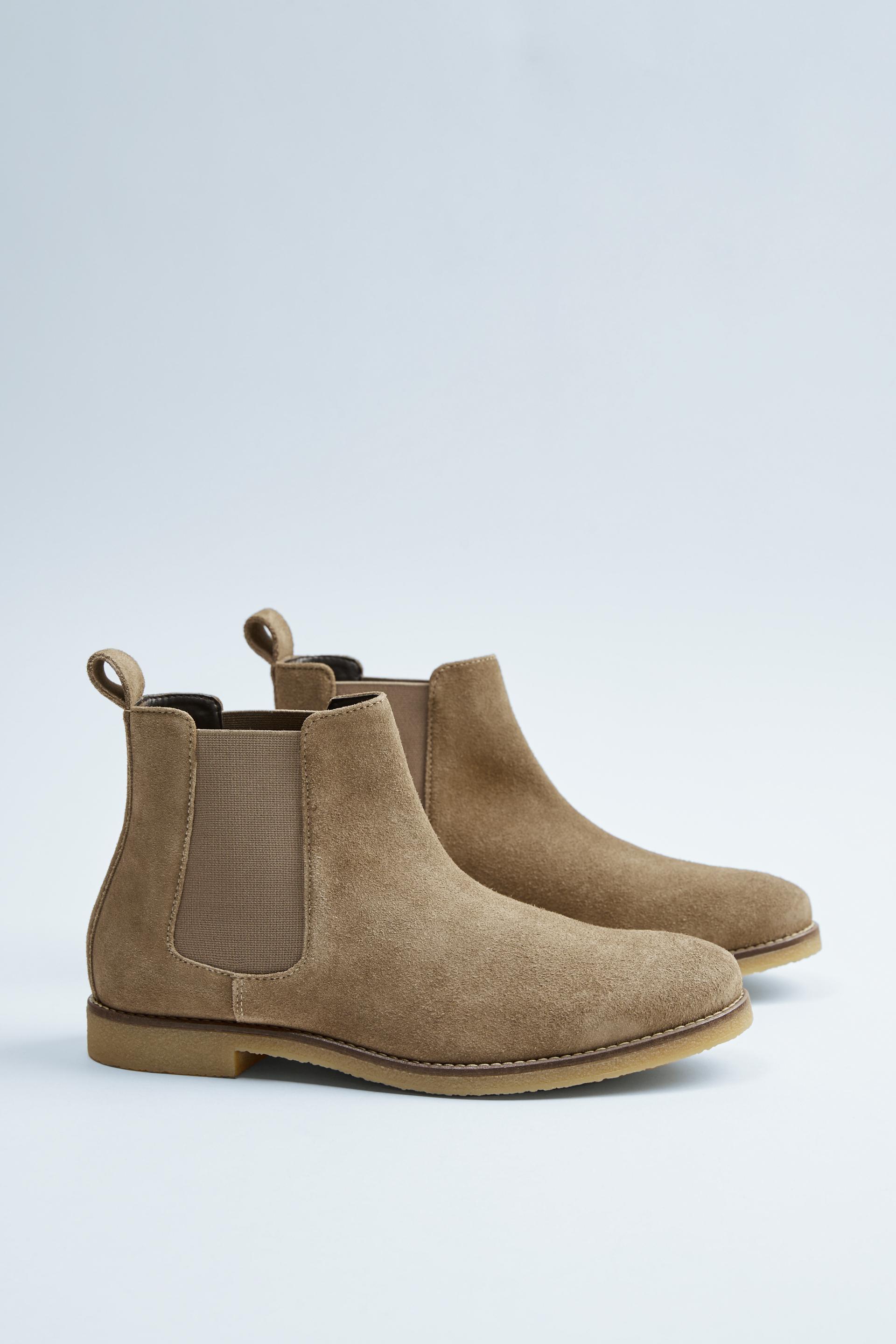 Split Suede Leather Ankle Boots Zara India