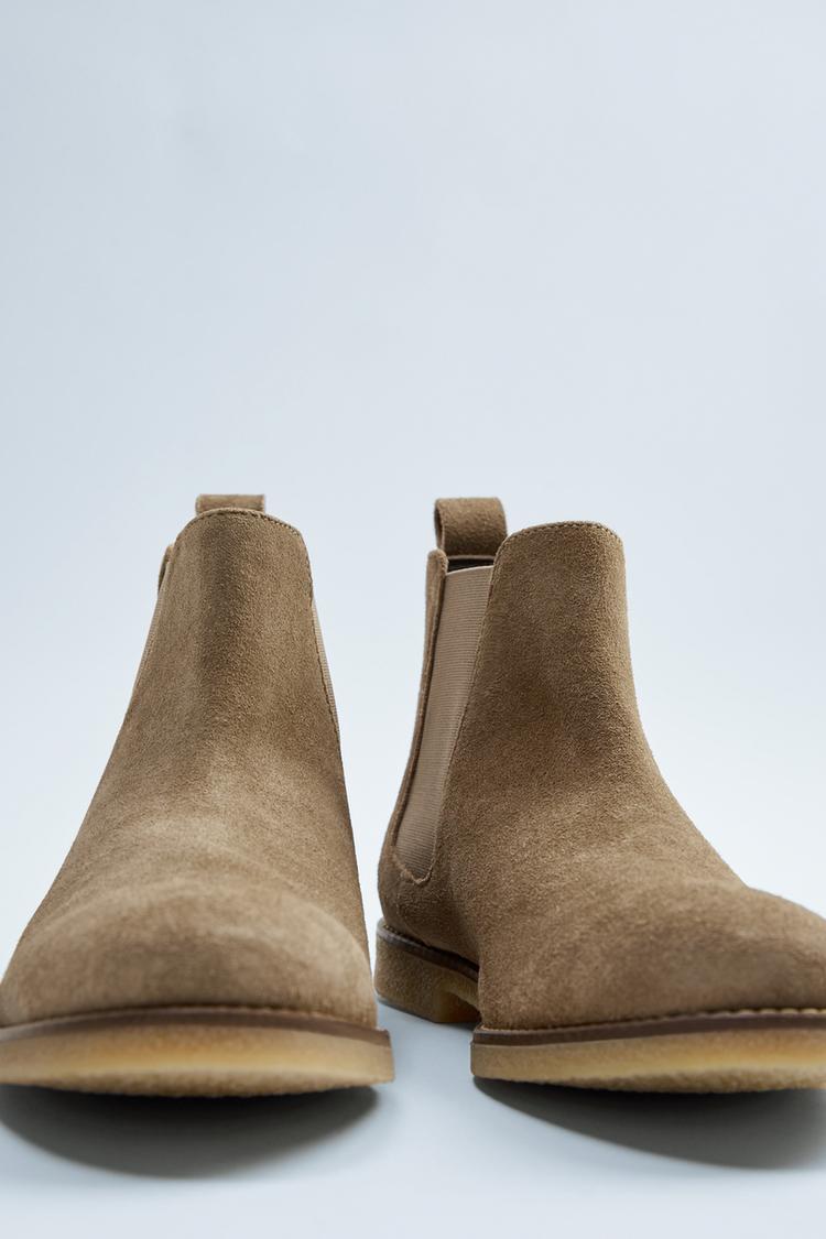 Split Leather Ankle Boots Zara United States
