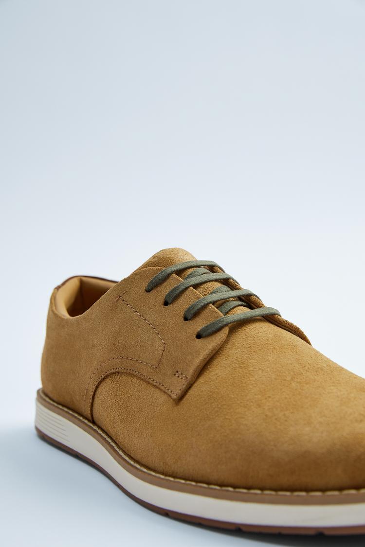 Casual Brown Leather Shoes Zara International