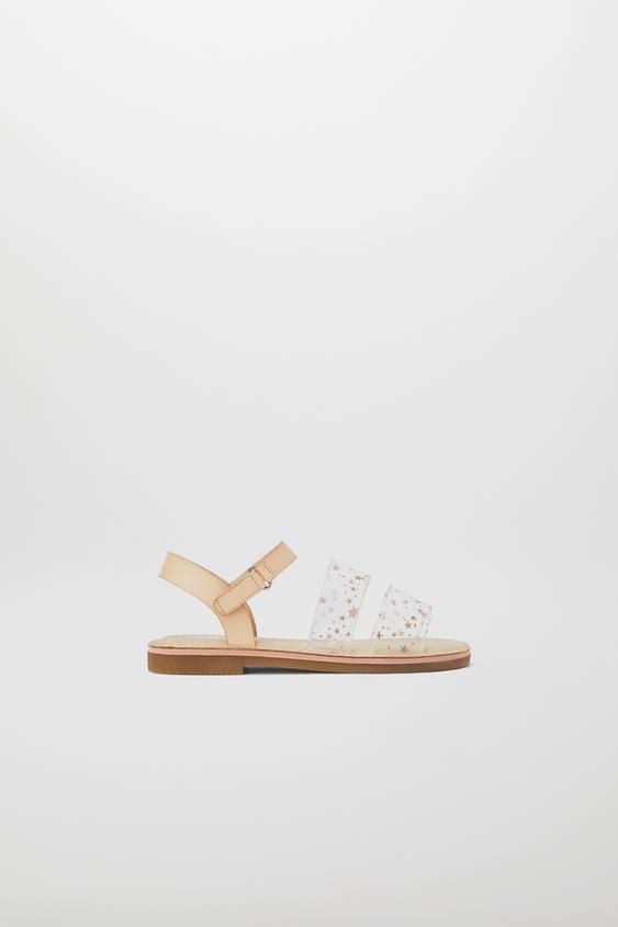 EMBELLISHED VINYL SANDALS
