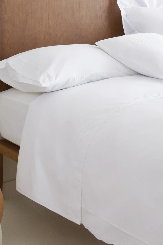 Duvet Cover With Scalloped Ruffle Zara Poland