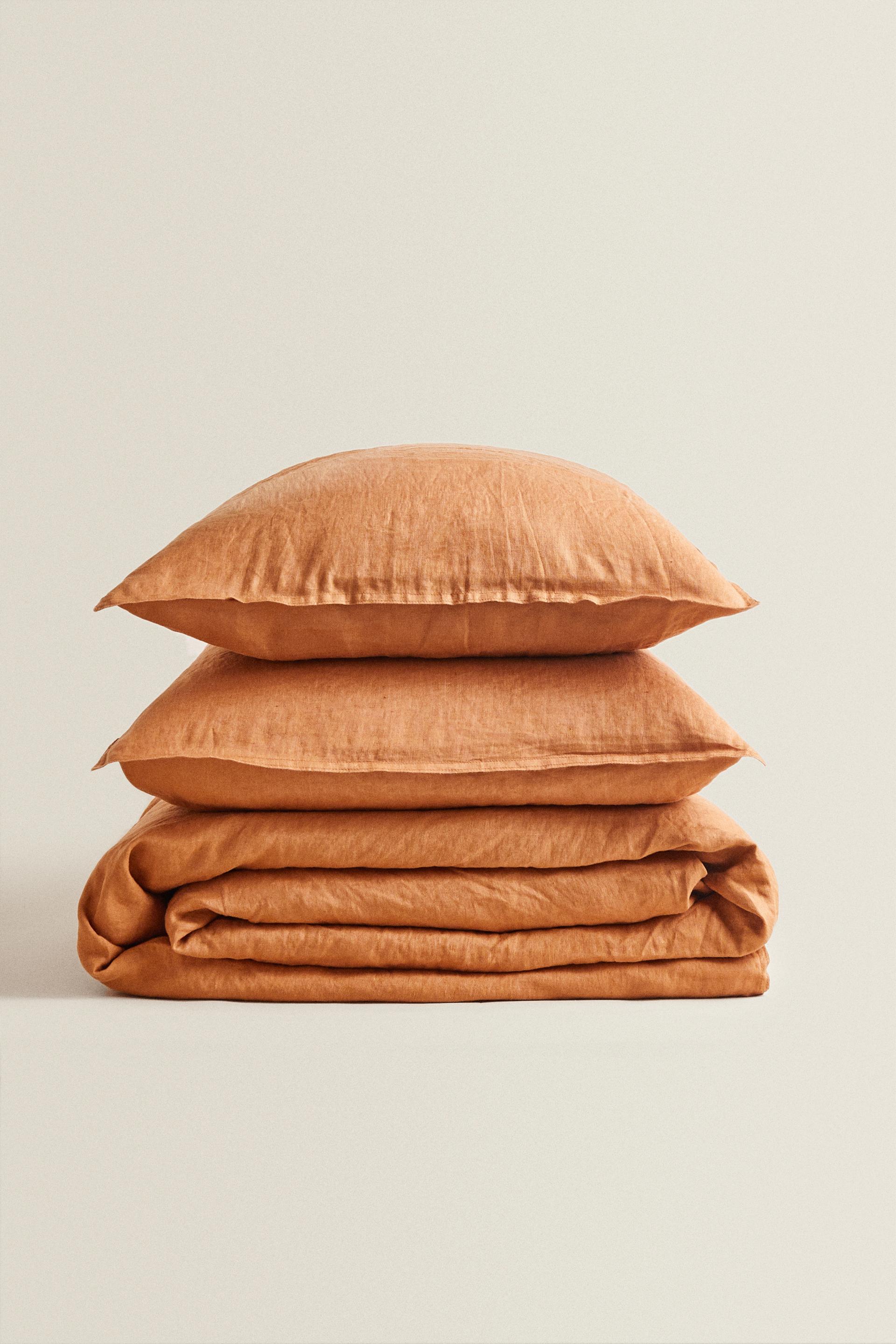 Terracotta Linen Duvet Cover Zara United Kingdom
