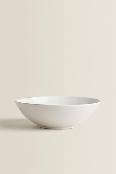 Zara STONEWARE SALAD BOWL - Ecru - Image 0