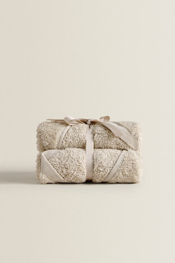 Zara (PACK OF 3) ECOLOGICALLY GROWN COTTON TOWELS