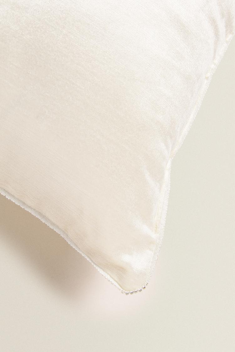 Upholstered Velvet Cushion Zara United Kingdom