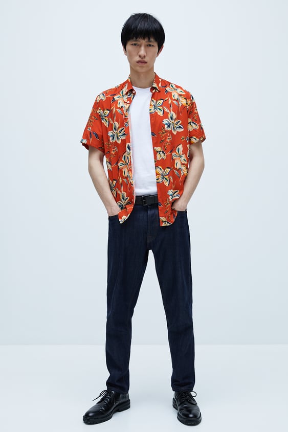 evolución Situación borgoña Men's Floral Shirts | Online Sale | ZARA Jordan