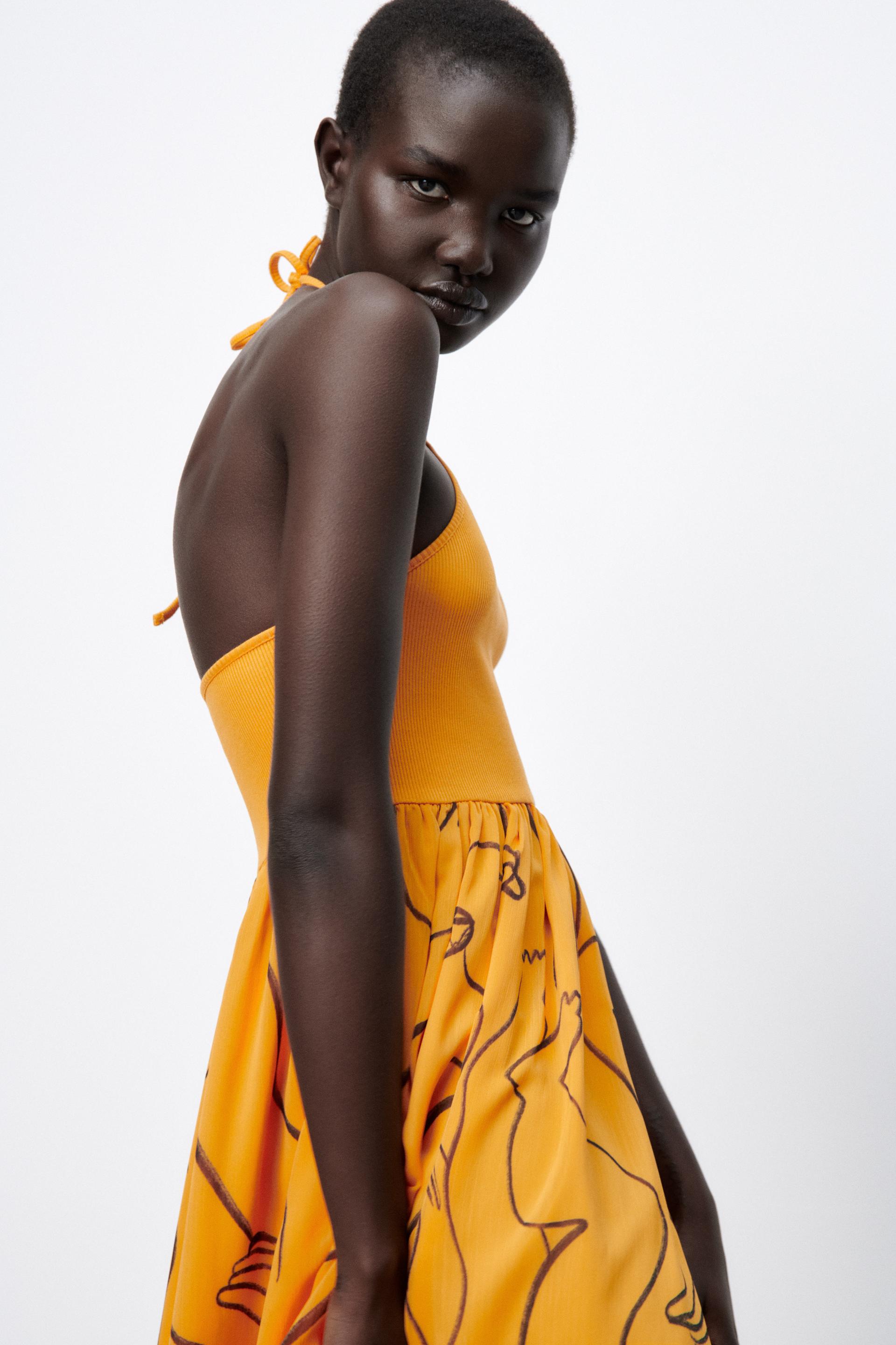 Dina Bukva ワンピース オレンジ色 Zara Japan 日本 Dina Bukva ワンピース オレンジ色 Zara Japan 日本